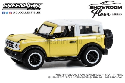 Изображение GREENLIGHT 1/64 FORD Bronco 4x4 3-Двери Heritage Edition 2023 yellowstone metallic/oxford white roof