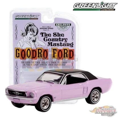 Изображение GREENLIGHT 1/64 FORD Mustang Coupe She Country Special 1967 evening orchid