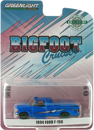 Изображение GREENLIGHT 1/64 FORD F-150 Bigfoot Cruiser №2 1994 blue