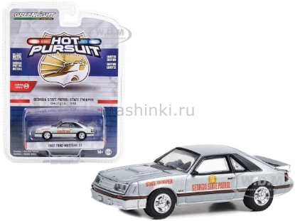 Изображение GREENLIGHT 1/64 FORD Mustang GT Georgia State Patrol State Trooper 1982