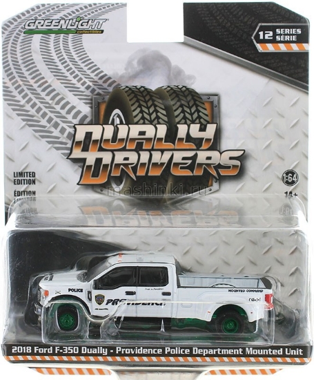 Изображение GREENLIGHT 1/64 FORD F-350 Dually Providence Police Department Mounted Unit 2018