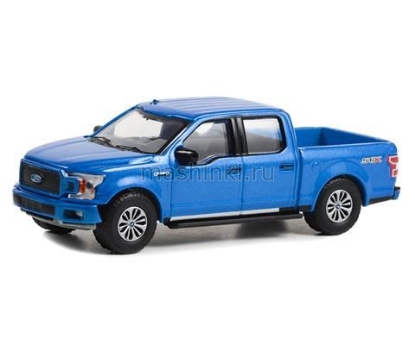 Изображение GREENLIGHT 1/64 FORD F-150 XL with STX Package 2020 velocity blue