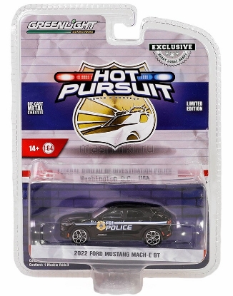 Изображение GREENLIGHT 1/64 FORD Mustang Mach-E GT Federal Bureau of Investigation Police FBI Police 2022