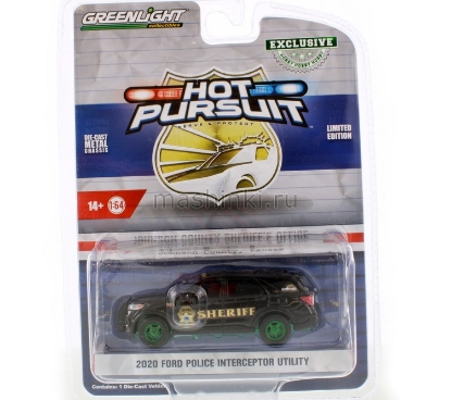 Изображение GREENLIGHT 1/64 FORD Police Interceptor Utility Johnson County Kansas Sheriff 2020