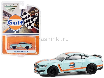 Изображение GREENLIGHT 1/64 FORD Shelby GT350 Gulf 2020 light blue