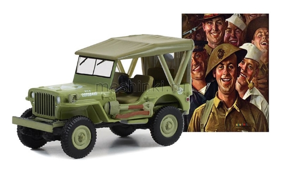 Изображение GREENLIGHT 1/64 JEEP Willys MB 4x4 U.S. Army 1945