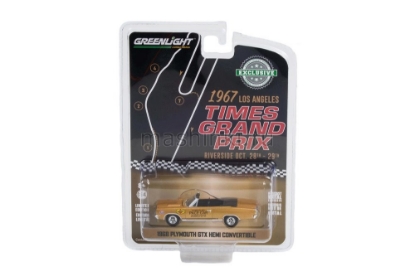 Изображение GREENLIGHT 1/64 PLYMOUTH GTX 426 HEMI Convertible 1968 Los Angeles Times Grand Prix International Raceway Pace Car 1967