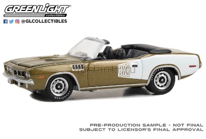 Изображение GREENLIGHT 1/64 PLYMOUTH Cuda Convertible (Lot №1071) 1971 tawny gold