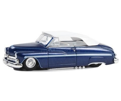 Изображение GREENLIGHT 1/64 MERCURY Eight Chopped Top Convertible 1950 blue metallic/white top