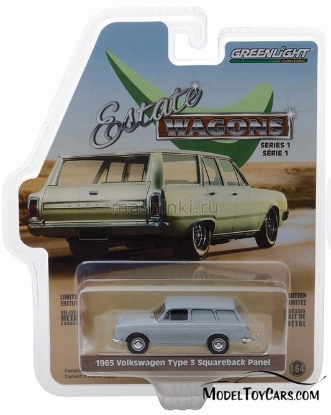 Изображение GREENLIGHT 1/64 VW 1600 Panel Van 1965 light grey