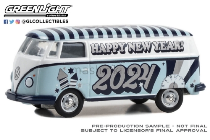 Изображение GREENLIGHT 1/64 VW T1 Van New Year 2024