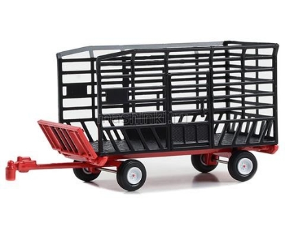 Изображение GREENLIGHT 1/64 Прицеп для сена black/red