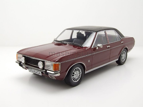 Изображение MODELCAR 1/18 FORD Granada MK I 1975 dark red metallic/black