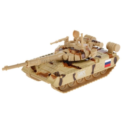 Изображение ТЕХНОПАРК Танк T-90 металл. 12 см песочный камуфляж