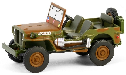 Изображение GREENLIGHT 1/64 WILLYS JEEP 12-й танковый полк 1-ой канадской танковой бригады Англия 1942 military green