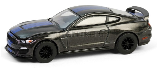 Изображение GREENLIGHT 1/64 FORD Shelby GT350 2017 magnetic with blue stripes