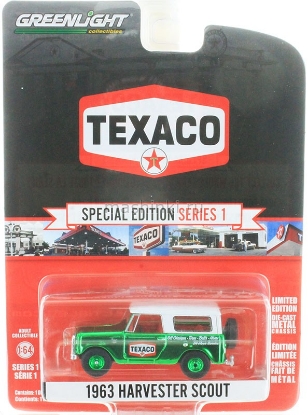 Изображение GREENLIGHT 1/64 HARVESTER Scout Texaco 24H Service 1963 black/white