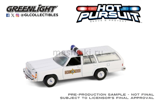 Изображение GREENLIGHT 1/64 FORD LTD Crown Victoria Wagon Illinois State Police 1988