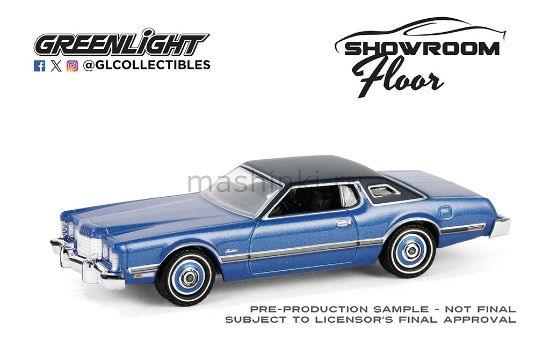 Изображение GREENLIGHT 1/64 FORD Thunderbird 1974 blue starfire