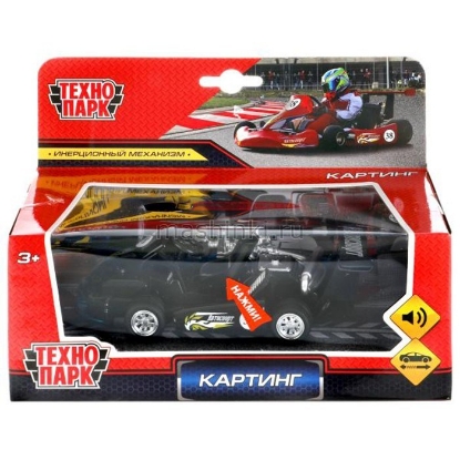Изображение ТЕХНОПАРК Картинг 13 см (звук) металл. инерц. черный