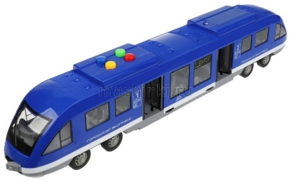 Изображение ТЕХНОПАРК Городской ЭКСПРЕСС 44 см (свет, звук) пластм. синий откр. коробка