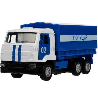 Изображение ТЕХНОПАРК КАМАЗ-65207 Полиция тент бело-синий