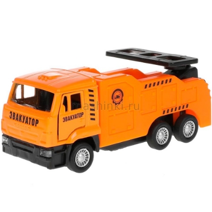 Изображение ТЕХНОПАРК КАМАЗ-65201 эвакуатор 12 см оранжевый