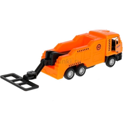 Изображение ТЕХНОПАРК КАМАЗ-65201 эвакуатор 12 см оранжевый