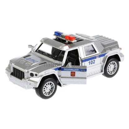 Изображение ТЕХНОПАРК Бронемашина Полиция 12 см (свет, звук) серебристый