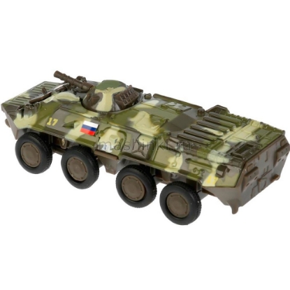 Изображение ТЕХНОПАРК БТР-80 бронетранспортер 12 см металл. хаки камуфляж
