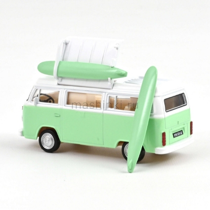 Изображение NOREV JET CAR 1/43 VW T2 Combi Camper Van доски для серфинга 1973 green