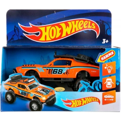 Изображение HOT WHEELS ТП Спорткар 4x4 № 68 (свет, звук) 12,5 см оранжевый