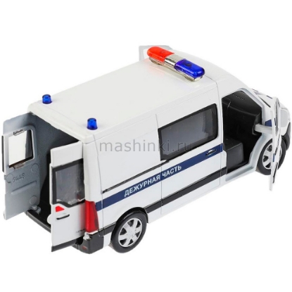 Изображение ТЕХНОПАРК RENAULT Master Полиция 14 см белый