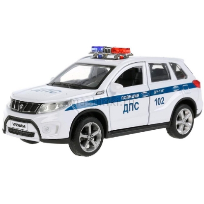 Изображение ТЕХНОПАРК SUZUKI Vitara Полиция 12 см (свет, звук) белый