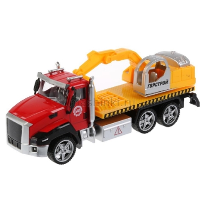 Изображение ТЕХНОПАРК Автоэкскаватор 21 см металл. желто-красный