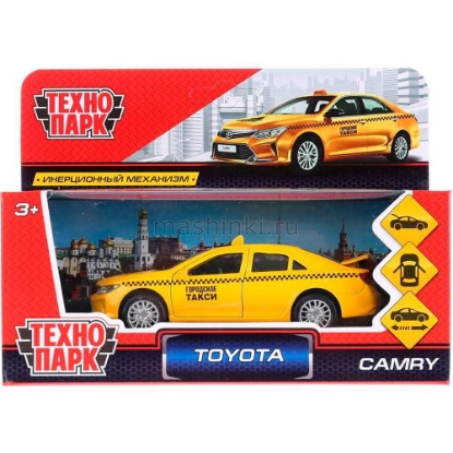 Изображение ТЕХНОПАРК TOYOTA Camry такси 12 см желтый