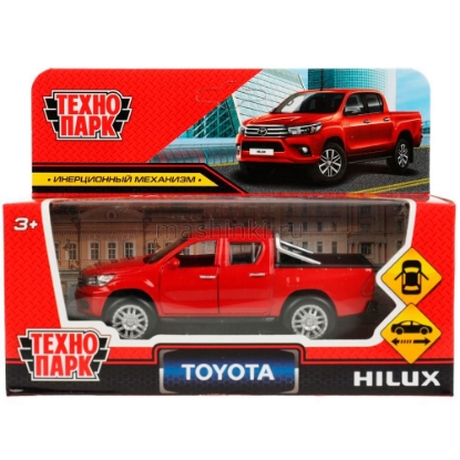 Изображение ТЕХНОПАРК TOYOTA Hilux 12 см красный