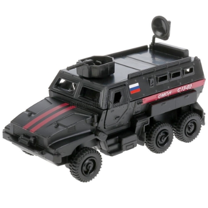 Изображение ТЕХНОПАРК Броневик ОМОН 12 см вращ. пушка черный
