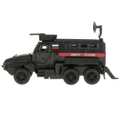 Изображение ТЕХНОПАРК Броневик ОМОН 12 см вращ. пушка черный