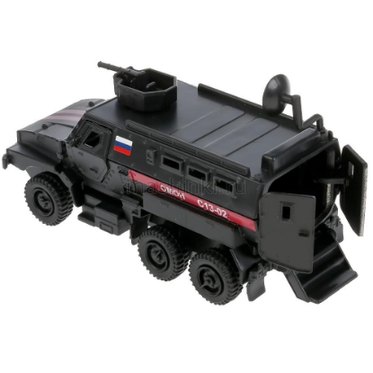 Изображение ТЕХНОПАРК Броневик ОМОН 12 см вращ. пушка черный