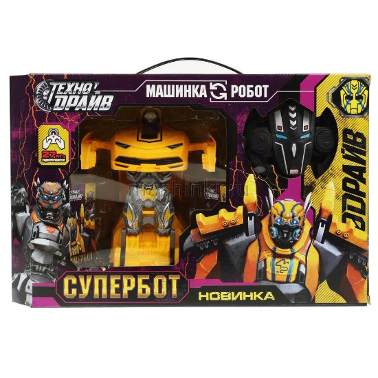 Изображение R/C ТЕХНОДРАЙВ Робот-машина трансформер р/у желтый