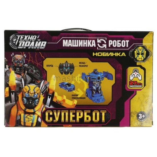 Изображение R/C ТЕХНОДРАЙВ Робот-машина трансформер р/у кор.30х21х14 см