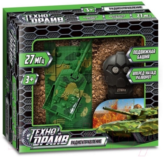 Изображение R/C ТЕХНОДРАЙВ Танк р/у камуфляж хаки