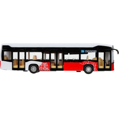 Изображение ТЕХНОПАРК Электробус КАМАЗ-6282 19,5 см (свет, звук) пластм. красный откр. коробка