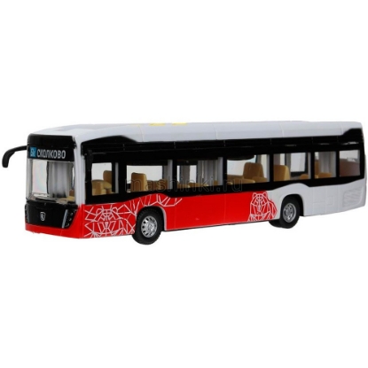 Изображение ТЕХНОПАРК Электробус КАМАЗ-6282 19,5 см (свет, звук) пластм. красный откр. коробка