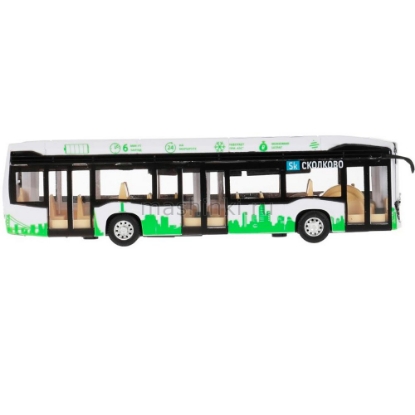 Изображение ТЕХНОПАРК Электробус КАМАЗ-6282 19,5 см (свет, звук) пластм. белый откр. коробка