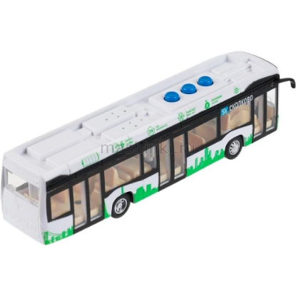 Изображение ТЕХНОПАРК Электробус КАМАЗ-6282 19,5 см (свет, звук) пластм. белый откр. коробка