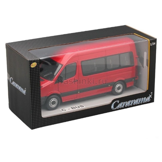 Изображение CARARAMA 1/24 VW Crafter Bus микроавтобус красный
