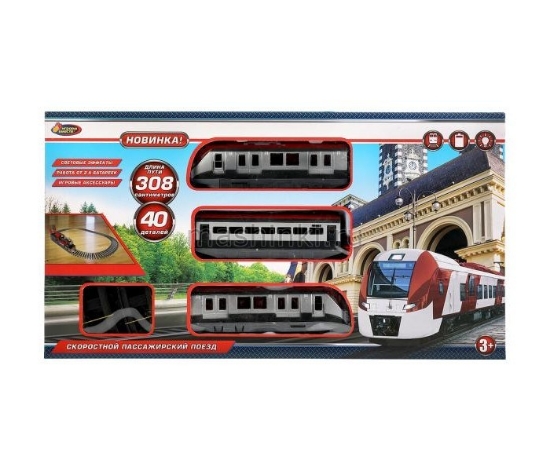 Изображение Ж/Д R/C ИГРАЕМ ВМЕСТЕ Железная дорога р/у 308 см 40 деталей