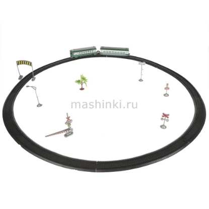 Изображение Ж/Д ИГРАЕМ ВМЕСТЕ Междугородняя электричка 280 см (свет, звук) зеленый